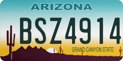 AZ license plate BSZ4914