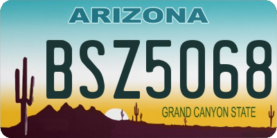 AZ license plate BSZ5068