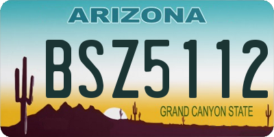 AZ license plate BSZ5112