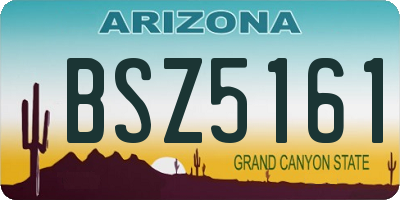 AZ license plate BSZ5161