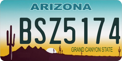 AZ license plate BSZ5174