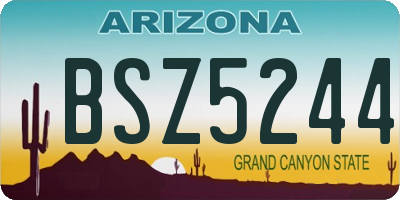 AZ license plate BSZ5244