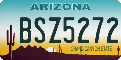 AZ license plate BSZ5272