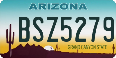 AZ license plate BSZ5279