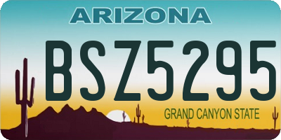 AZ license plate BSZ5295