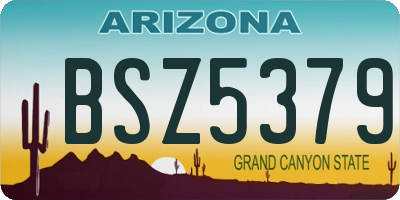 AZ license plate BSZ5379