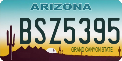 AZ license plate BSZ5395