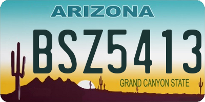 AZ license plate BSZ5413