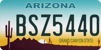 AZ license plate BSZ5440