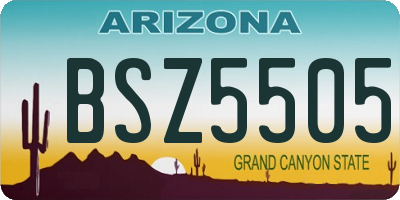 AZ license plate BSZ5505