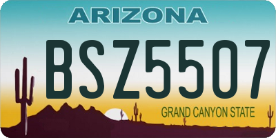 AZ license plate BSZ5507