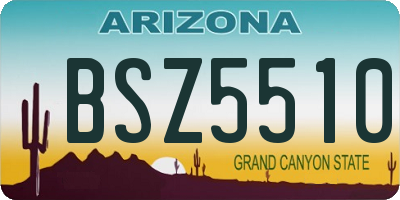 AZ license plate BSZ5510