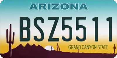 AZ license plate BSZ5511