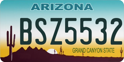 AZ license plate BSZ5532