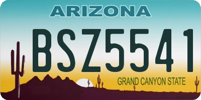 AZ license plate BSZ5541