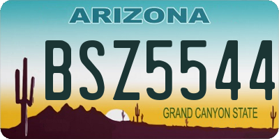 AZ license plate BSZ5544