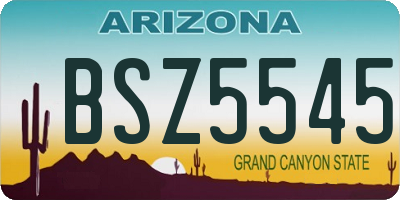 AZ license plate BSZ5545