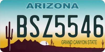 AZ license plate BSZ5546