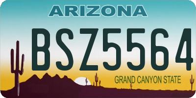 AZ license plate BSZ5564