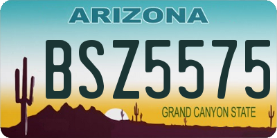 AZ license plate BSZ5575