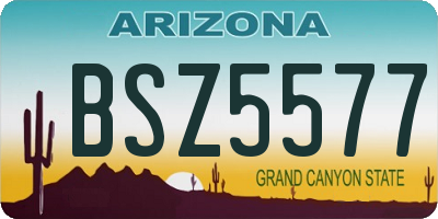 AZ license plate BSZ5577