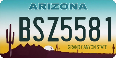 AZ license plate BSZ5581