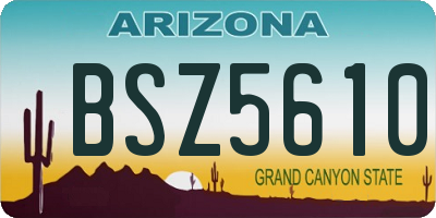 AZ license plate BSZ5610