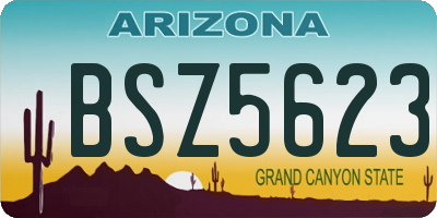 AZ license plate BSZ5623