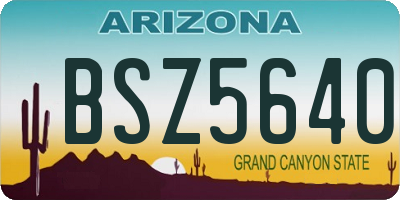 AZ license plate BSZ5640