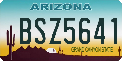 AZ license plate BSZ5641