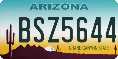 AZ license plate BSZ5644