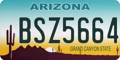 AZ license plate BSZ5664