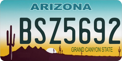 AZ license plate BSZ5692