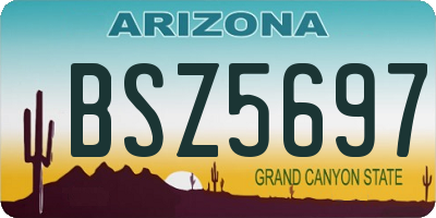 AZ license plate BSZ5697