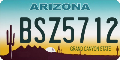 AZ license plate BSZ5712