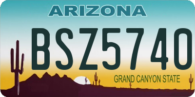 AZ license plate BSZ5740