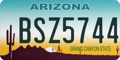 AZ license plate BSZ5744