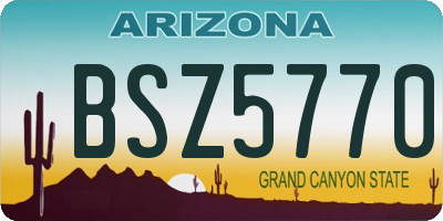 AZ license plate BSZ5770