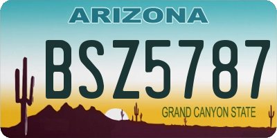 AZ license plate BSZ5787