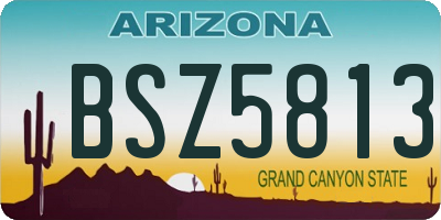 AZ license plate BSZ5813