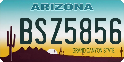 AZ license plate BSZ5856