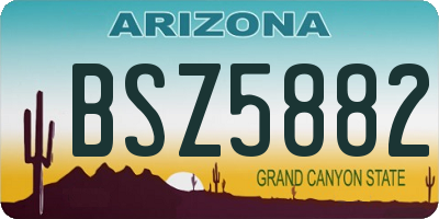 AZ license plate BSZ5882