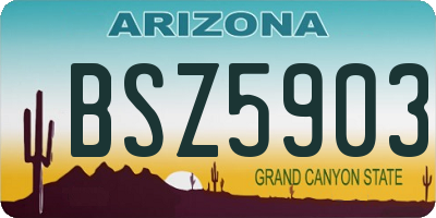 AZ license plate BSZ5903