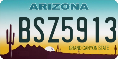 AZ license plate BSZ5913