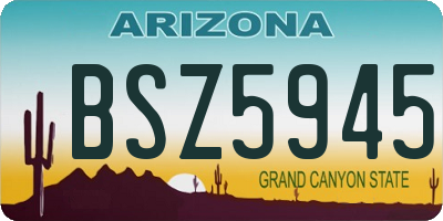 AZ license plate BSZ5945