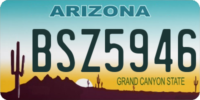 AZ license plate BSZ5946