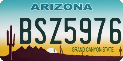 AZ license plate BSZ5976