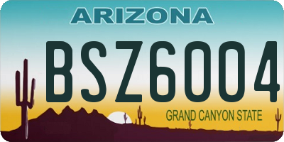 AZ license plate BSZ6004