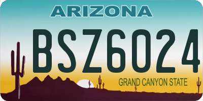 AZ license plate BSZ6024