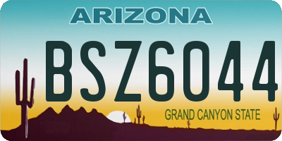 AZ license plate BSZ6044